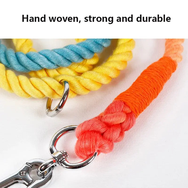 Braided Cotton Dog Leash