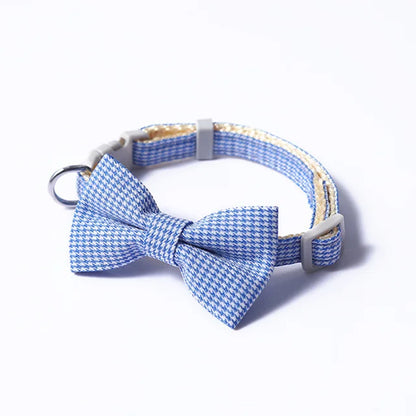 Plaid Print Pet Bow Tie Collar