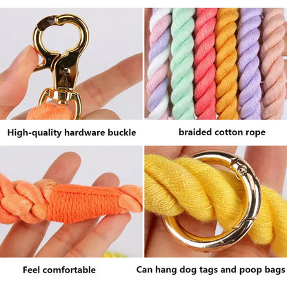 Braided Cotton Dog Leash