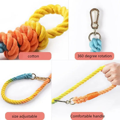 Braided Cotton Dog Leash