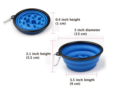 Portable Anti-Gulp Slow Feeder Bowl